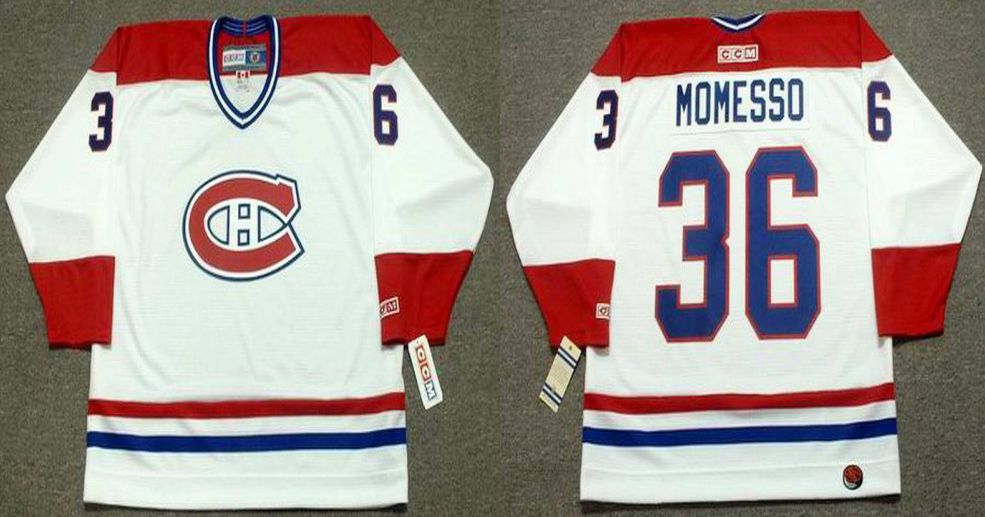 2019 Men Montreal Canadiens 36 Momesso White CCM NHL jerseys